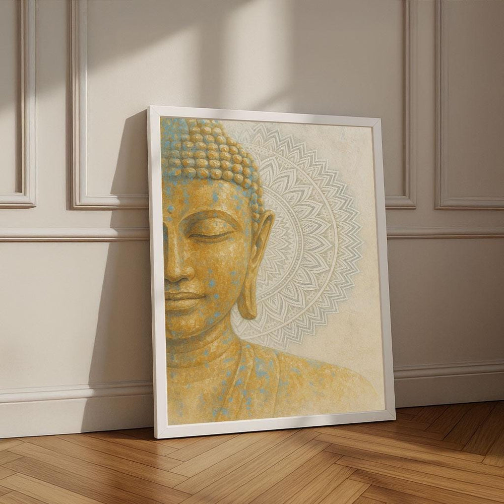 Serene Buddha Canvas Print | Boho Meditation Wall Art, Ready to Hang