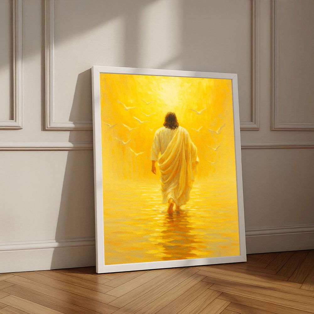 Jesus Walking on Water Canvas Print | Spiritual Wall Art