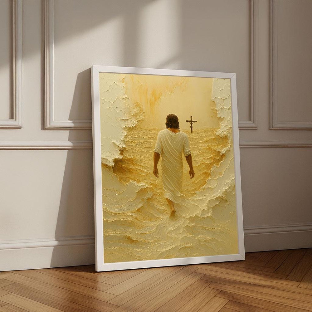 Jesus Walking on Water Canvas Print | Inspirational Wall Art
