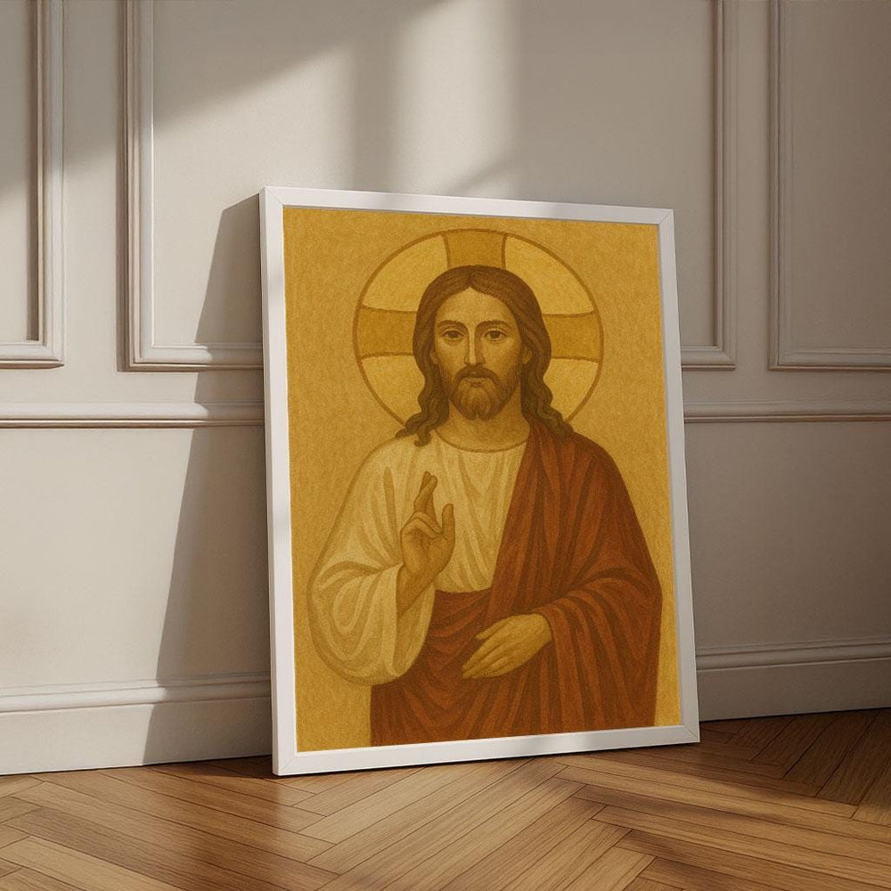 Radiant Jesus Canvas Art Print | Spiritual Decor