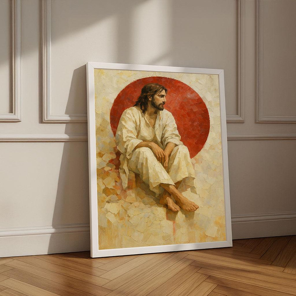 Radiant Jesus Canvas Print | Spiritual Statement Wall Art