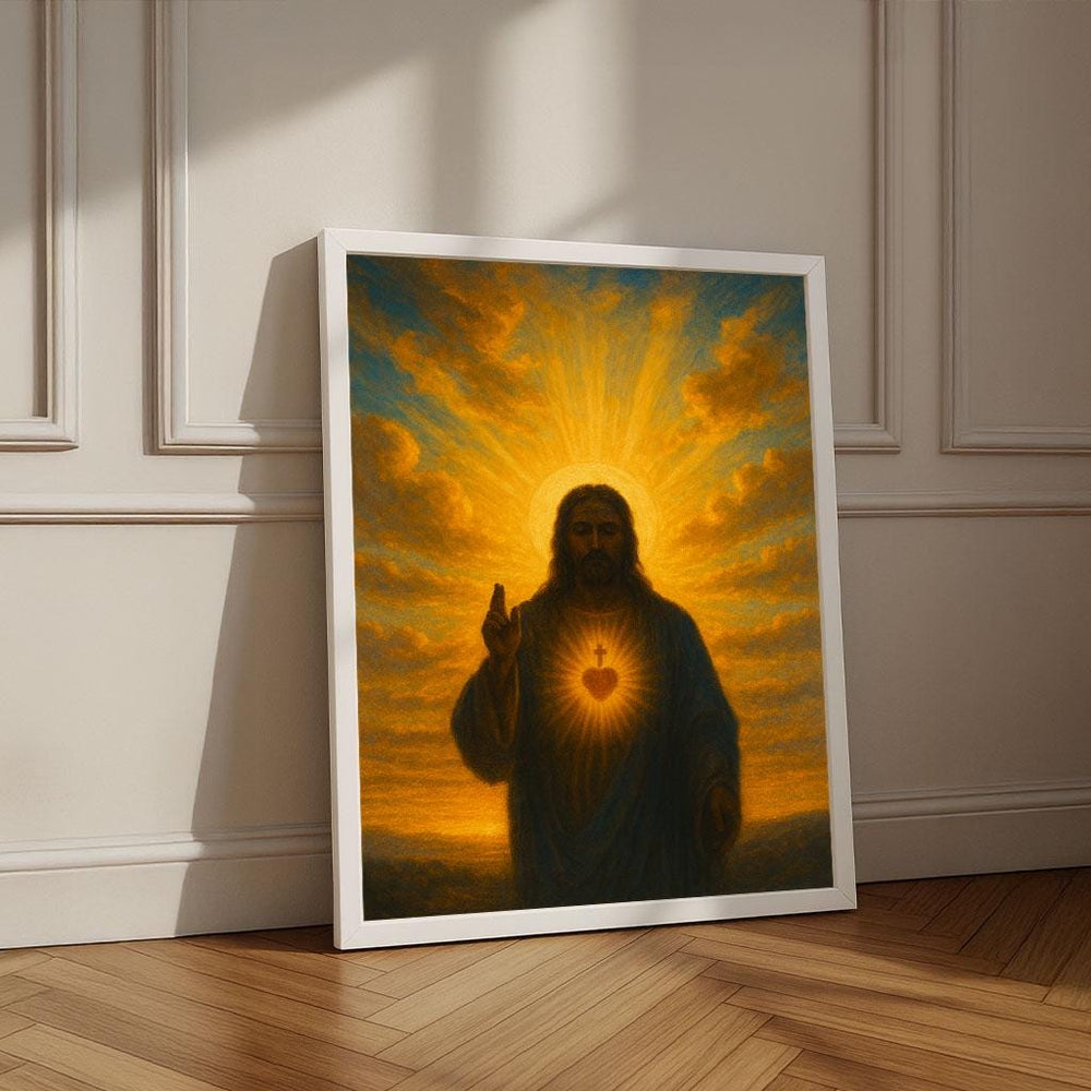 Sacred Heart Jesus Canvas Print | Spiritual Wall Art