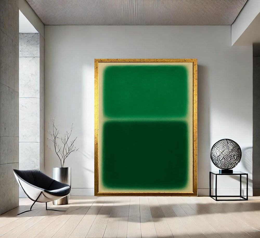 Mark Rothko Green and Yellow Canvas Print, Modern Color Field Art