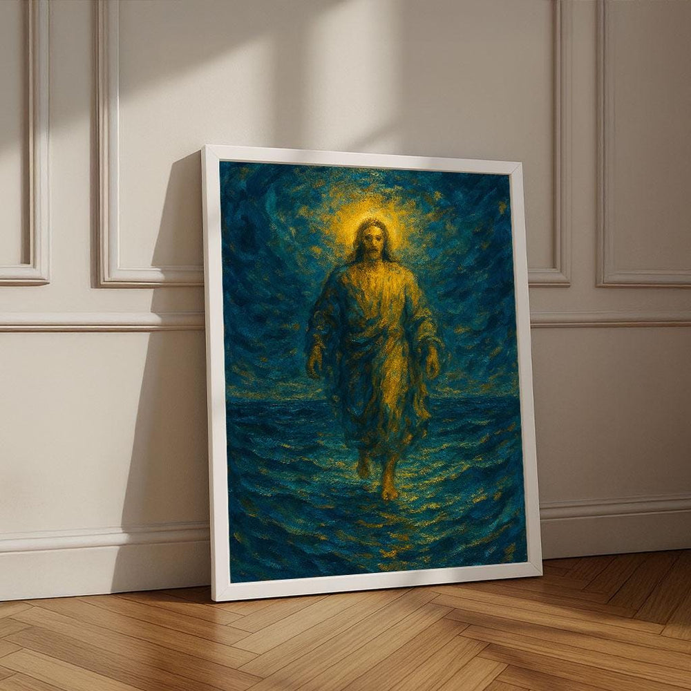 Jesus Walking on Water Canvas Print | Spiritual Art