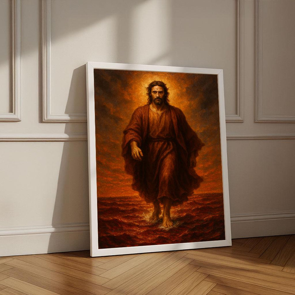 Jesus Walking on Water Canvas Art | Faith-Based Home Decor