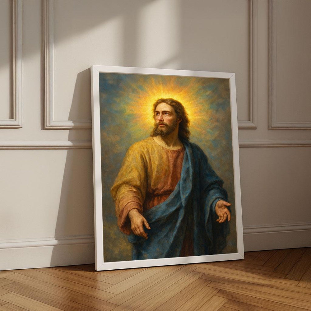 Radiant Jesus Canvas Print | Spiritual Home Decor