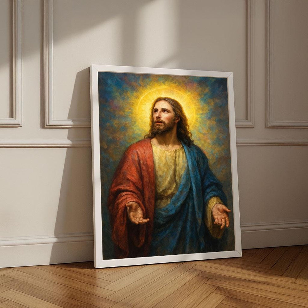 Radiant Jesus Canvas Print | Spiritual Wall Art