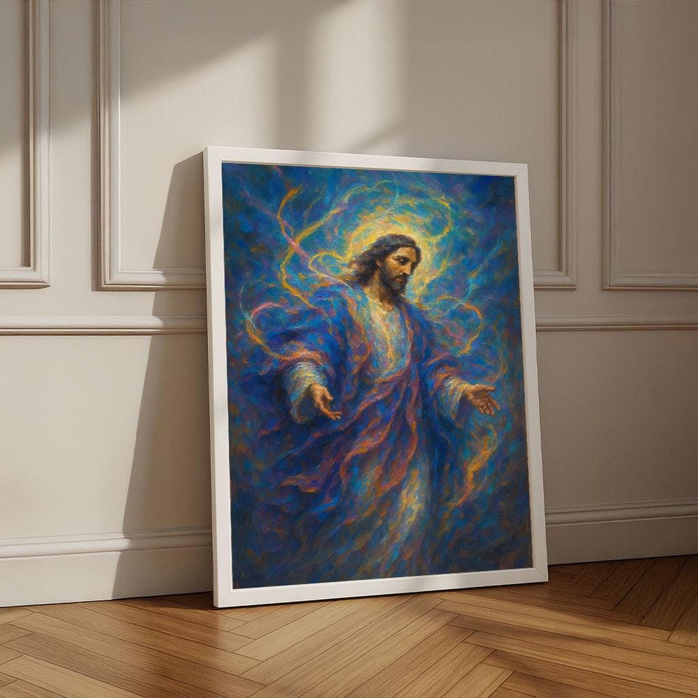 Radiant Jesus Canvas Print | Divine Light, Inspirational Wall Art