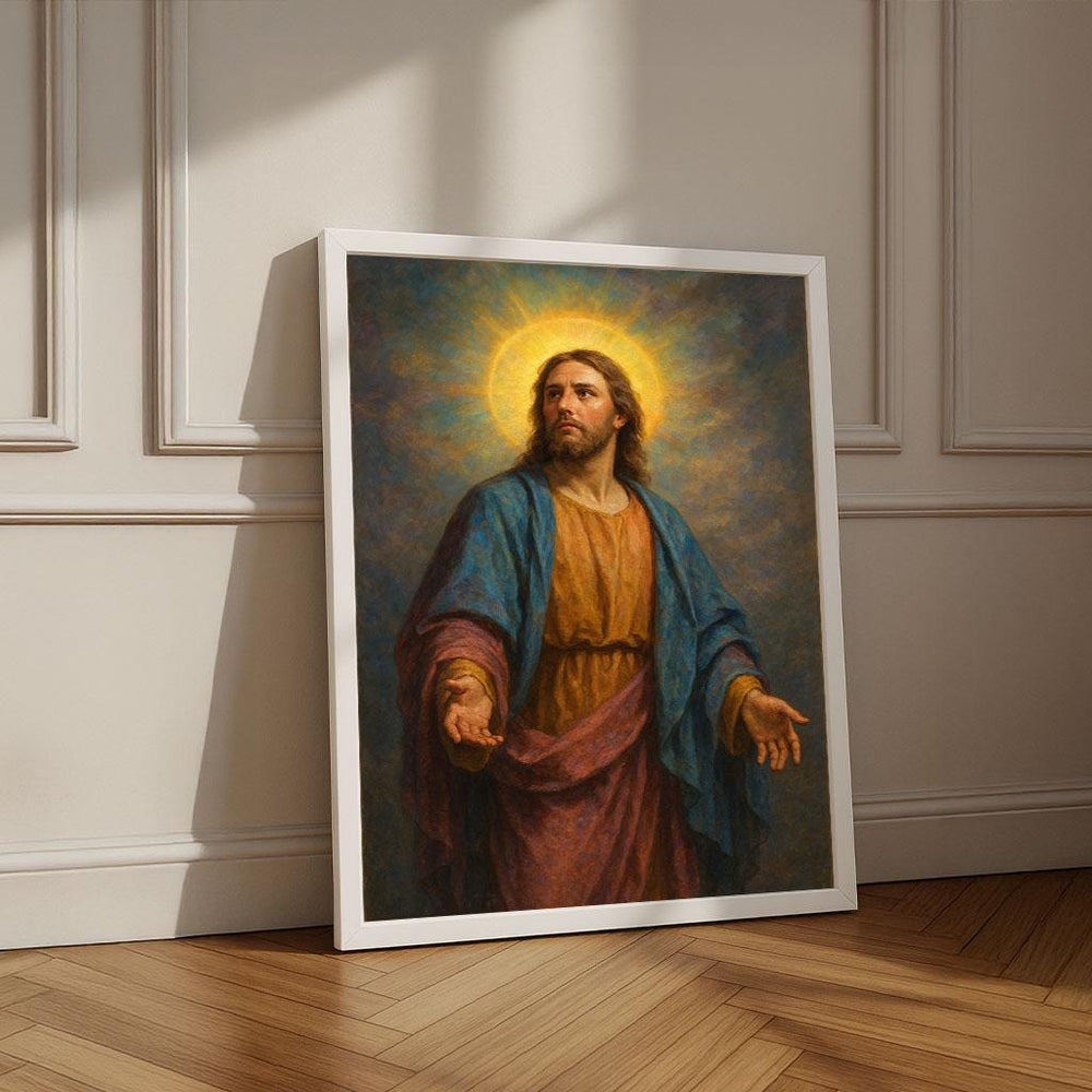 Radiant Jesus Canvas Print | Spiritual Home Decor