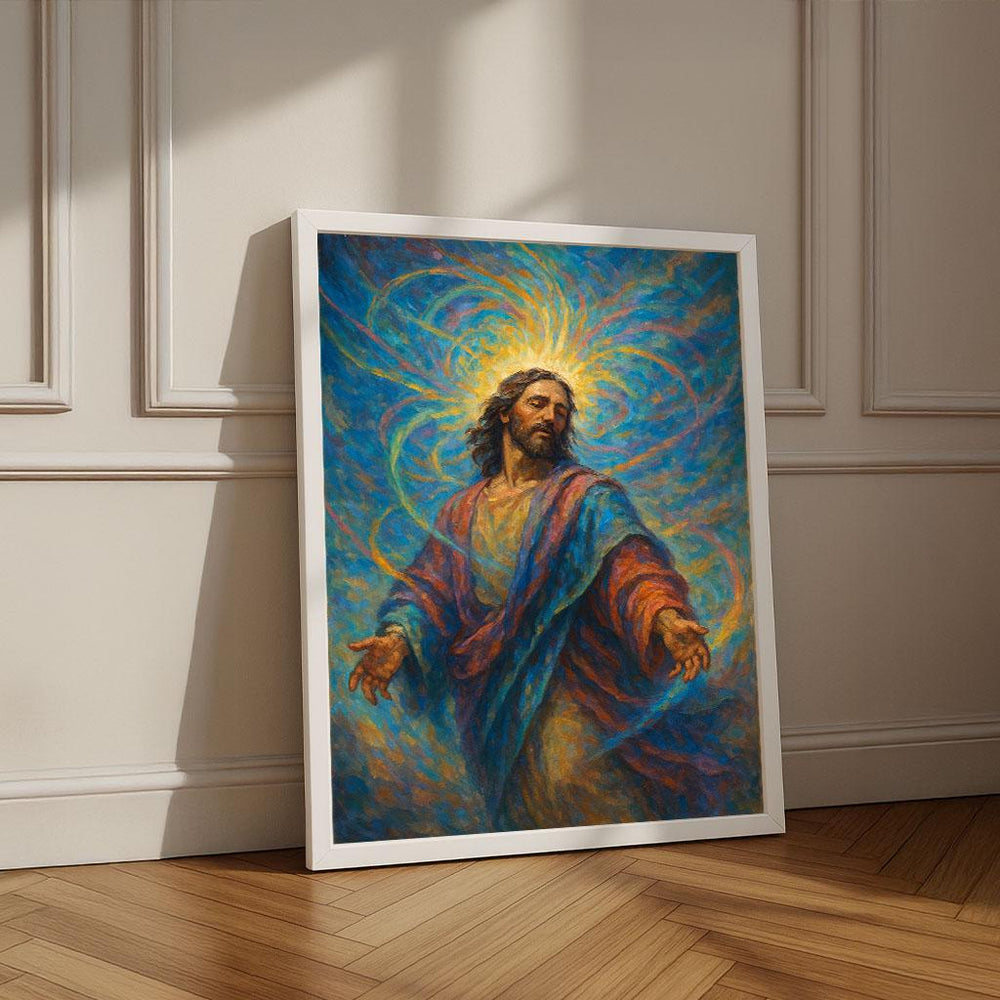 Radiant Jesus Canvas Print | Inspirational Art, Divine Light