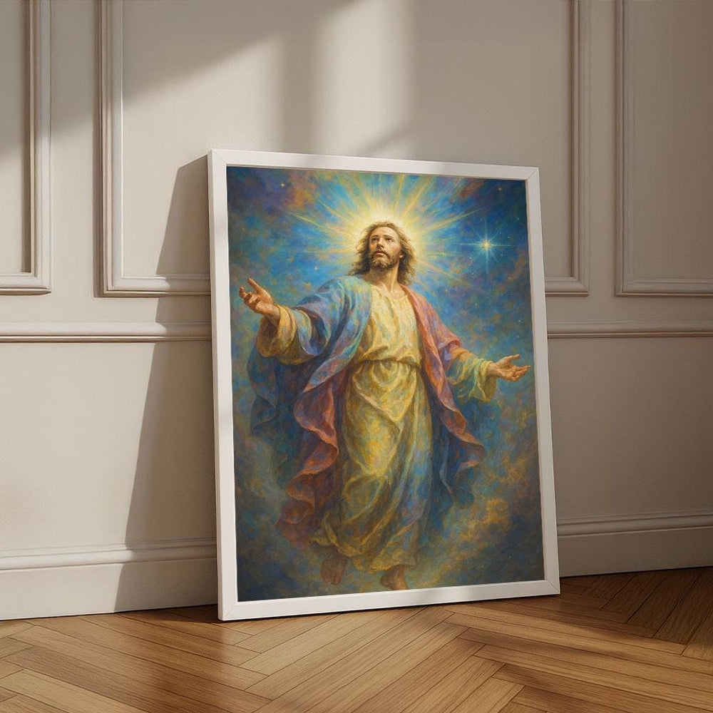 Radiant Jesus Canvas Art Print | Spiritual Home Decor