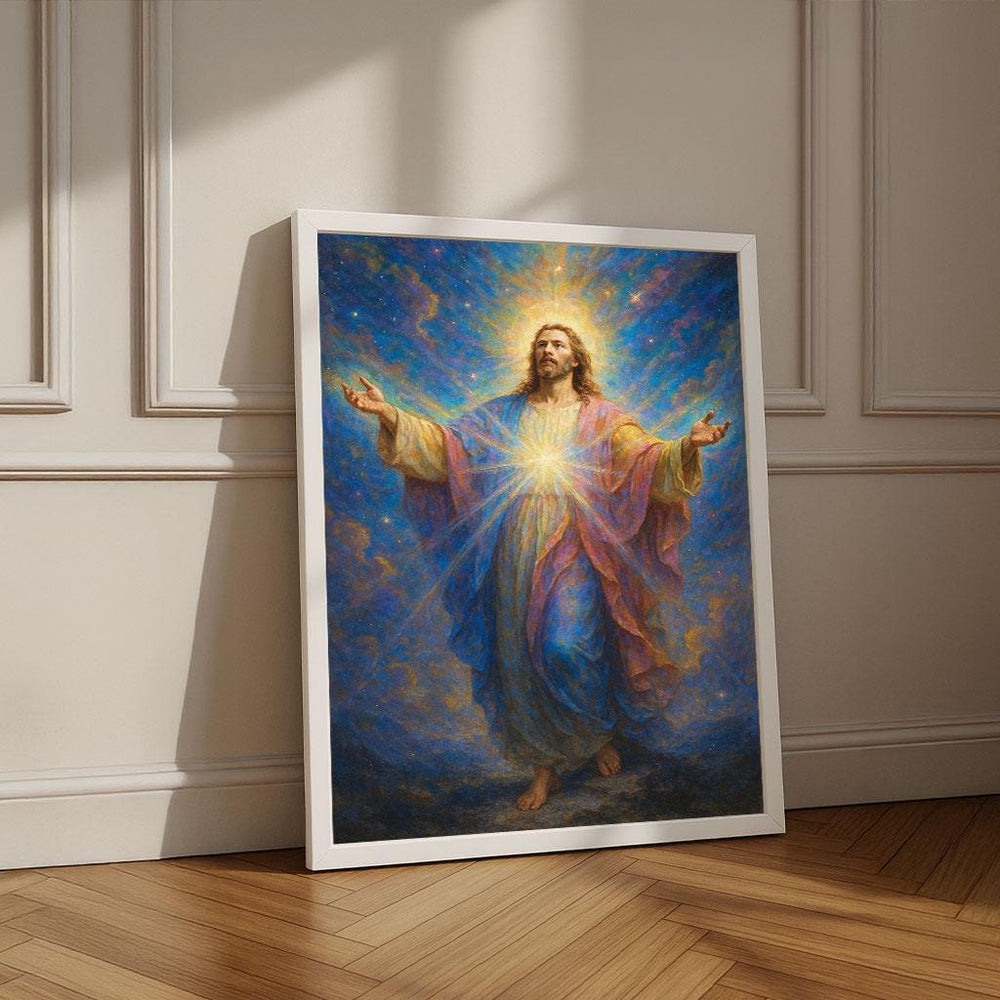 Radiant Jesus Canvas Print | Inspirational Religious Wall Art
