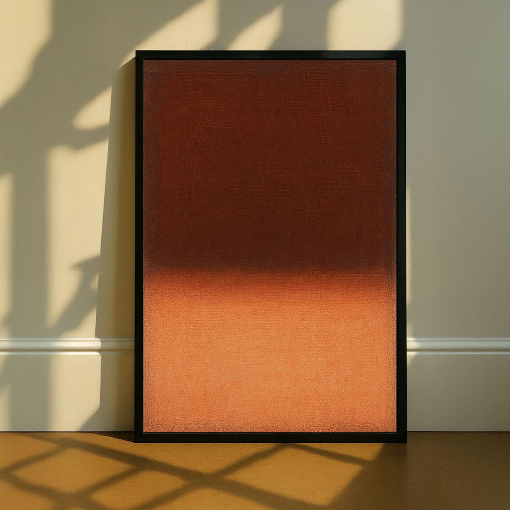 Image 3 of Mark Rothko Brown and Orange Canvas Iconic Color Field Painting Reproduction for Bold Modern Interiors