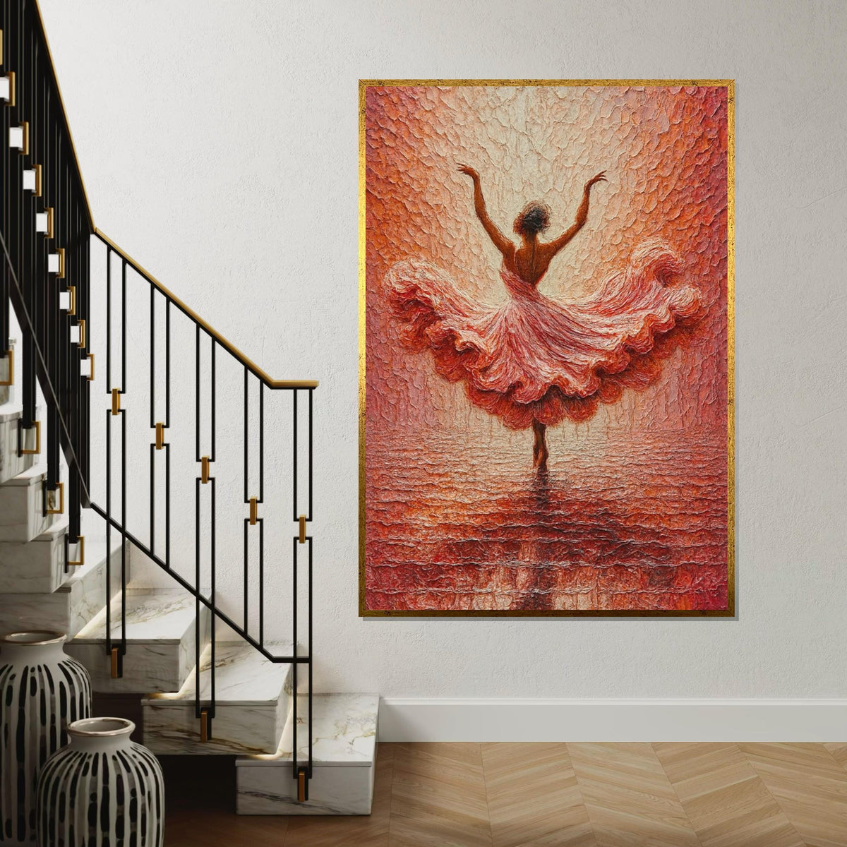 Elegant Ballerina Canvas, Dance Art Print, Ballet Wall Art, Canvas Art Painting, Wall Art Canvas Design, Ballet Art,Ready to Hang Decoration