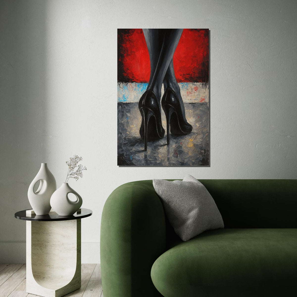 Elegant Stilettos Canvas, High Heels Art, Womans Legs Poster, Wall Art Canvas Design, Ready To Hang Decoration, Fashion Wall Art, Gift Art