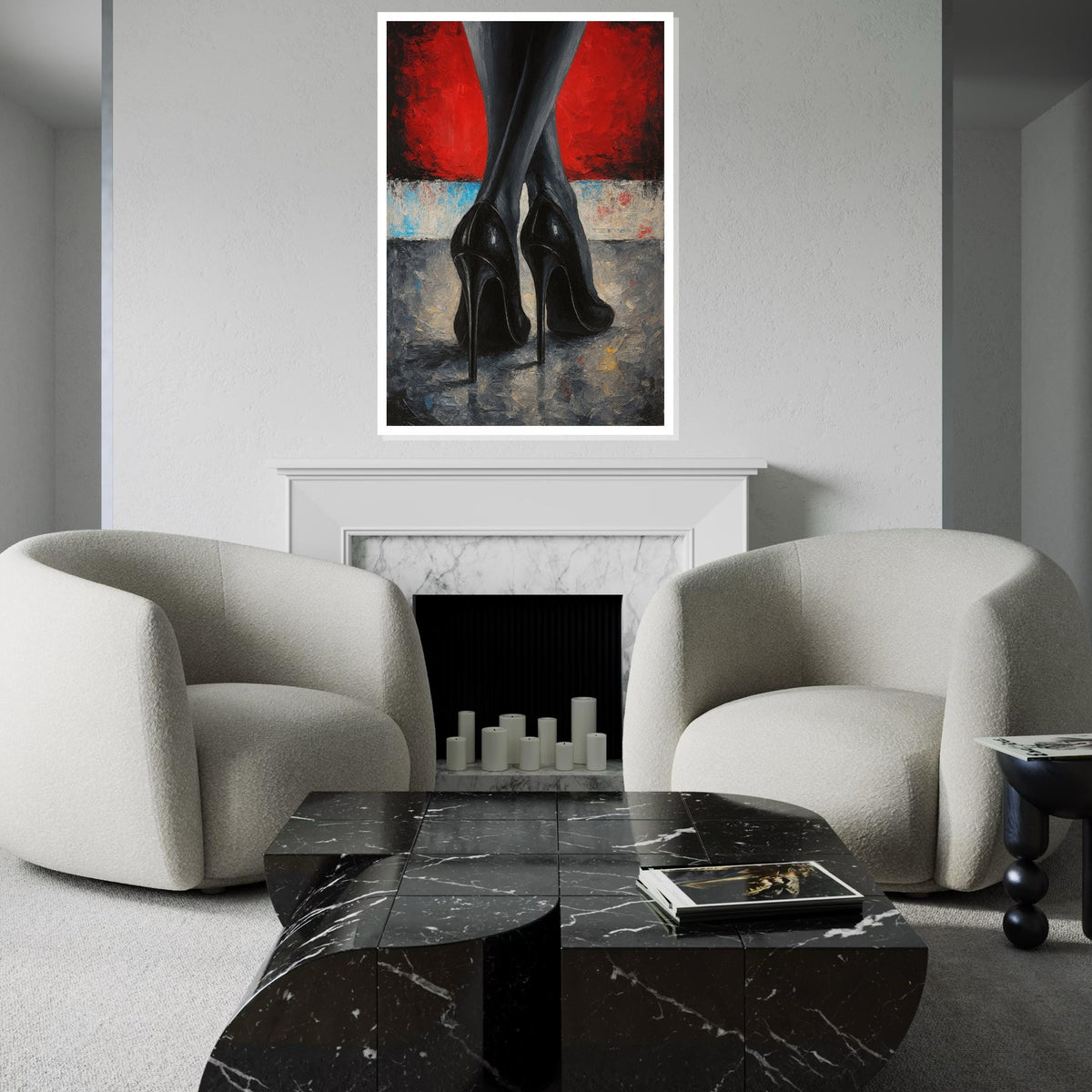 Elegant Stilettos Canvas, High Heels Art, Womans Legs Poster, Wall Art Canvas Design, Ready To Hang Decoration, Fashion Wall Art, Gift Art