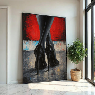 Elegant Stilettos Canvas, High Heels Art, Womans Legs Poster, Wall Art Canvas Design, Ready To Hang Decoration, Fashion Wall Art, Gift Art