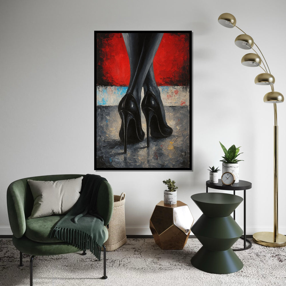 Elegant Stilettos Canvas, High Heels Art, Womans Legs Poster, Wall Art Canvas Design, Ready To Hang Decoration, Fashion Wall Art, Gift Art