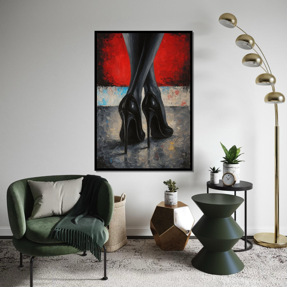 Elegant Stilettos Canvas, High Heels Art, Womans Legs Poster, Wall Art Canvas Design, Ready To Hang Decoration, Fashion Wall Art, Gift Art