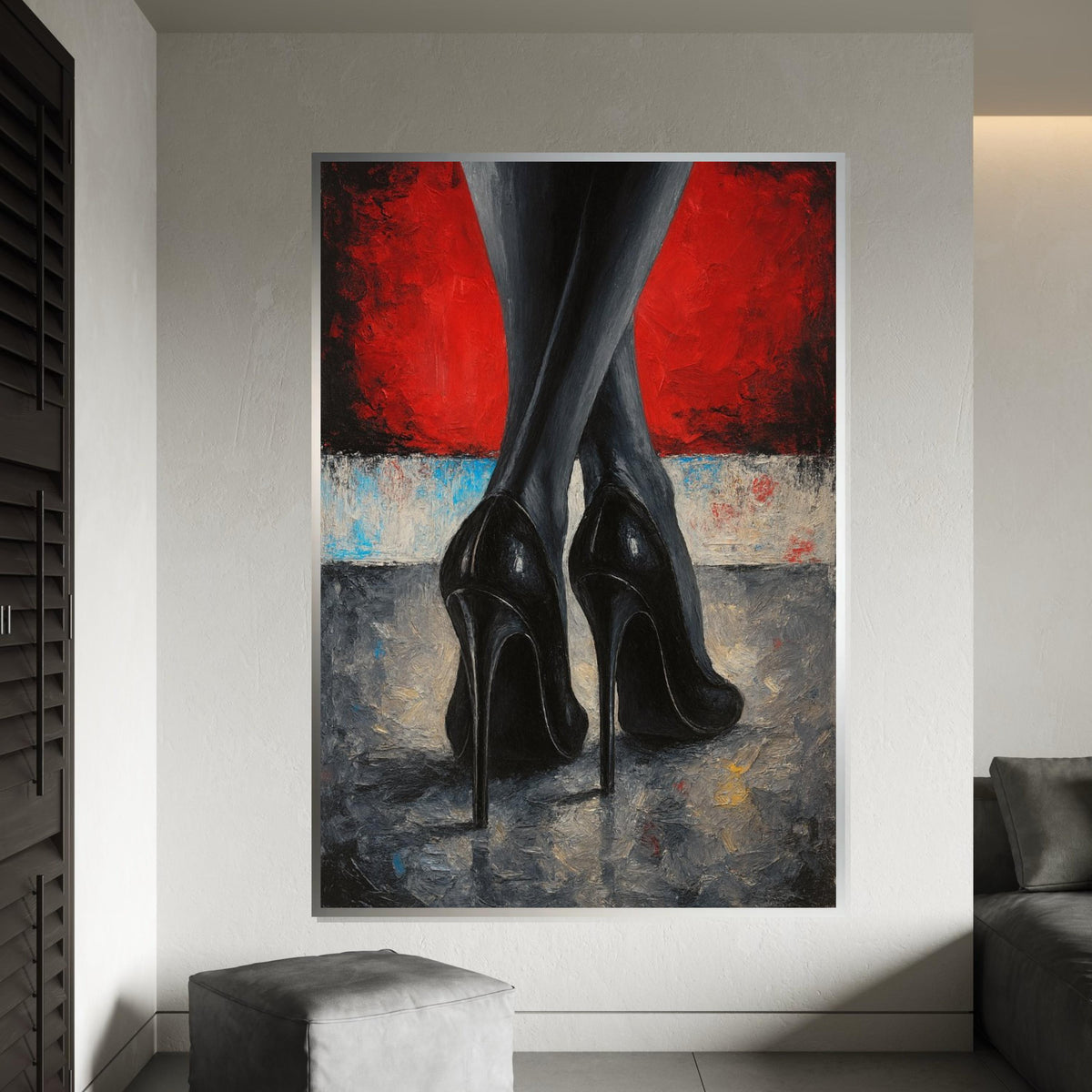 Elegant Stilettos Canvas, High Heels Art, Womans Legs Poster, Wall Art Canvas Design, Ready To Hang Decoration, Fashion Wall Art, Gift Art