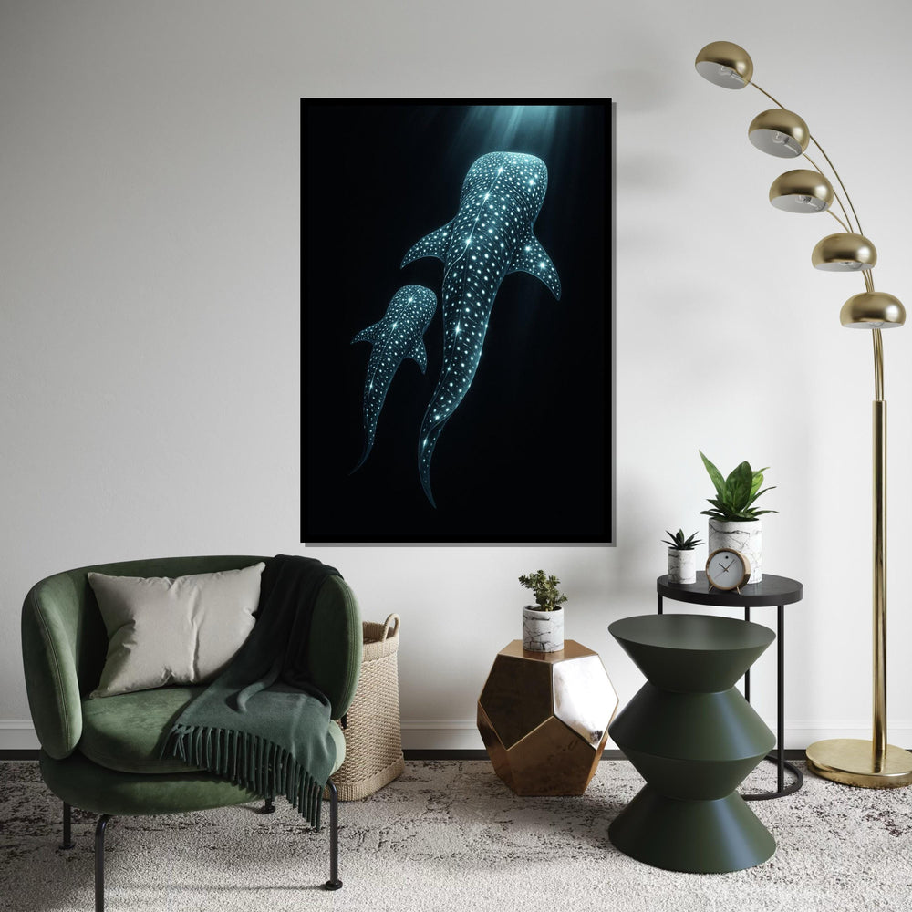 Print Canvas, Whale Sharks Canvas, Ocean Art, Marine Life Wall Art, Underwater Wonder Print, Wall Art Canvas Design, Ready To Hang