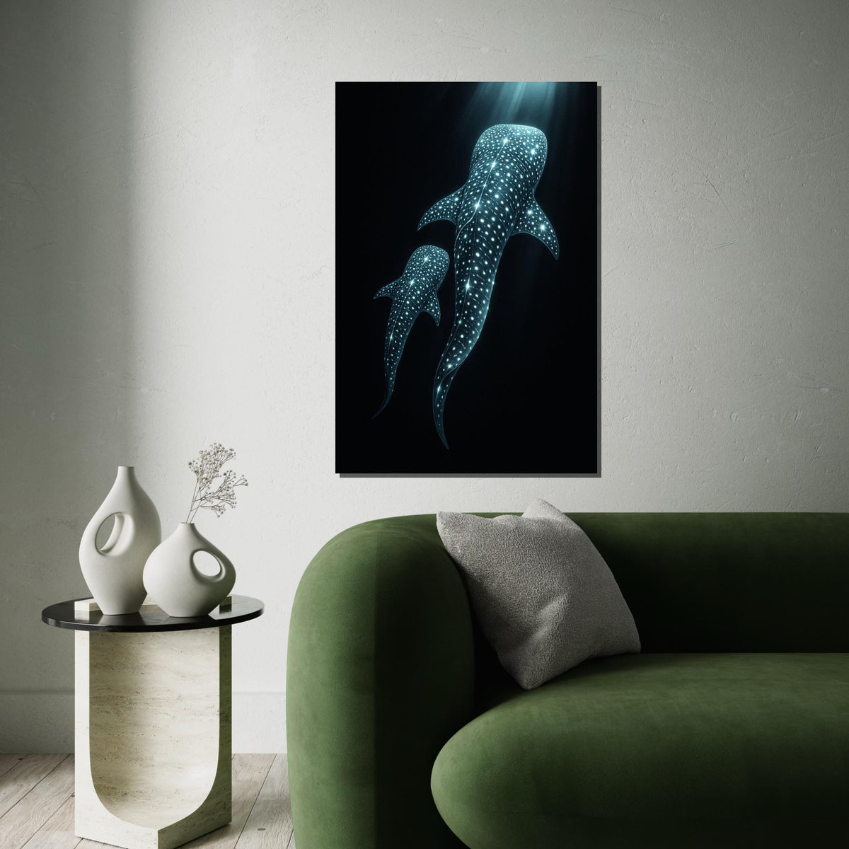 Print Canvas, Whale Sharks Canvas, Ocean Art, Marine Life Wall Art, Underwater Wonder Print, Wall Art Canvas Design, Ready To Hang