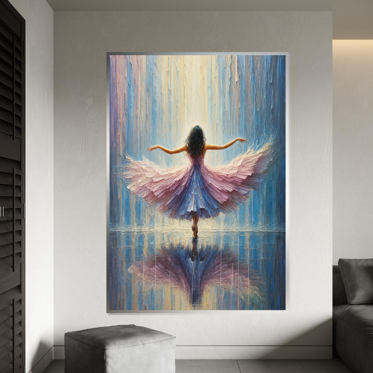 Ballet Dancer Canvas, Graceful Ballerina Wall Art, Dance Art Print, Serenity in Motion, Wall Art Canvas Design, Ready to Hang Art Decor