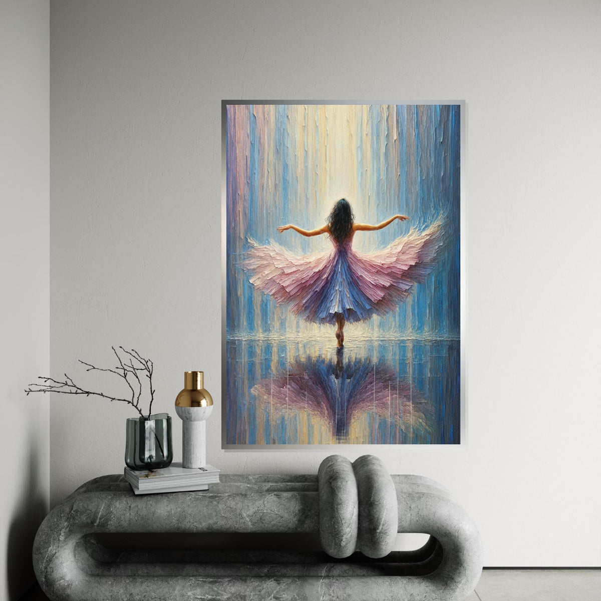 Ballet Dancer Canvas, Graceful Ballerina Wall Art, Dance Art Print, Serenity in Motion, Wall Art Canvas Design, Ready to Hang Art Decor