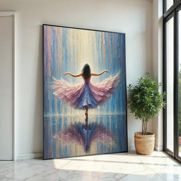Ballet Dancer Canvas, Graceful Ballerina Wall Art, Dance Art Print, Serenity in Motion, Wall Art Canvas Design, Ready to Hang Art Decor