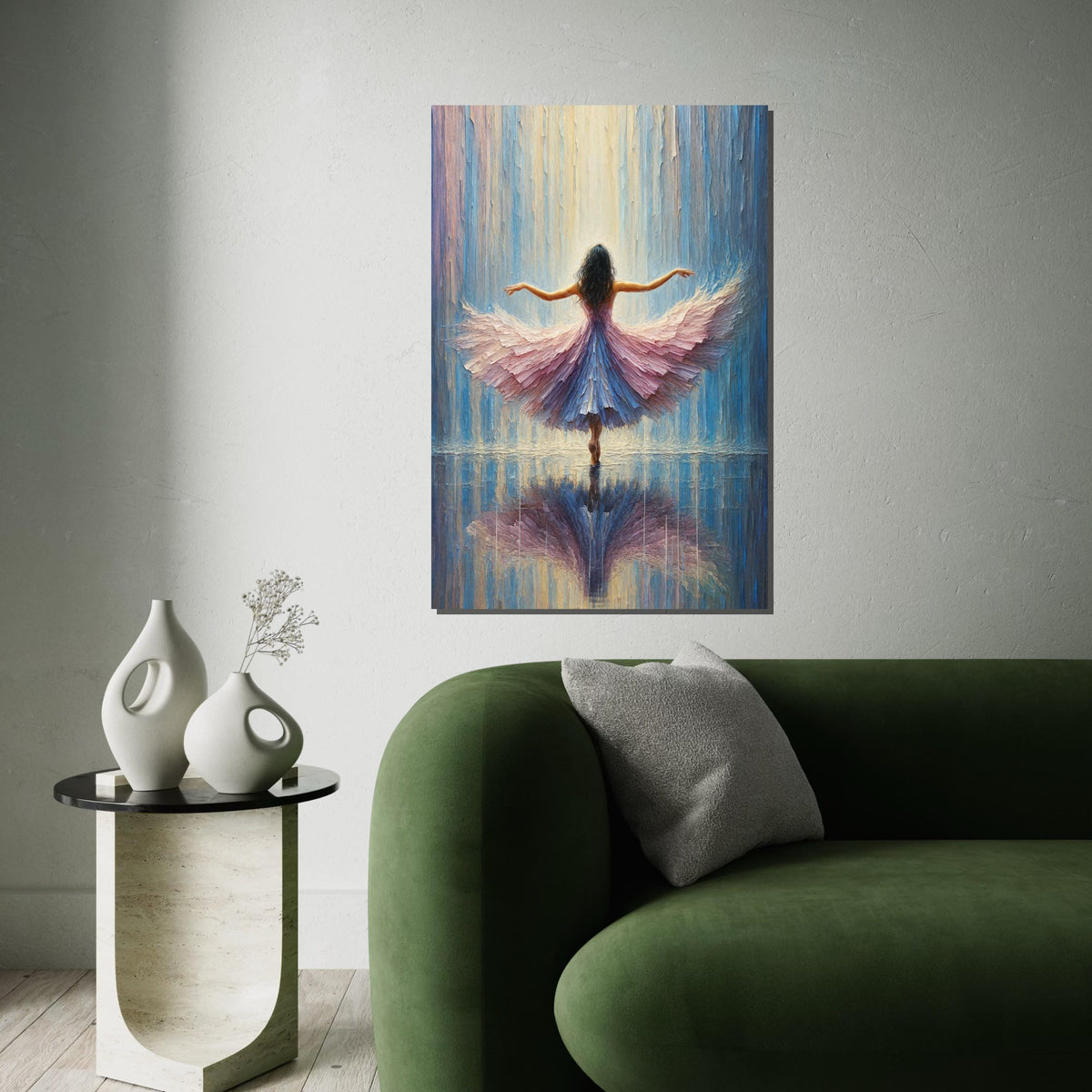 Ballet Dancer Canvas, Graceful Ballerina Wall Art, Dance Art Print, Serenity in Motion, Wall Art Canvas Design, Ready to Hang Art Decor