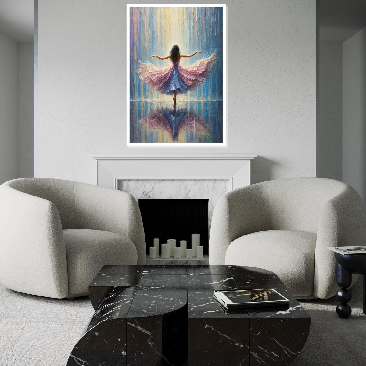 Ballet Dancer Canvas, Graceful Ballerina Wall Art, Dance Art Print, Serenity in Motion, Wall Art Canvas Design, Ready to Hang Art Decor
