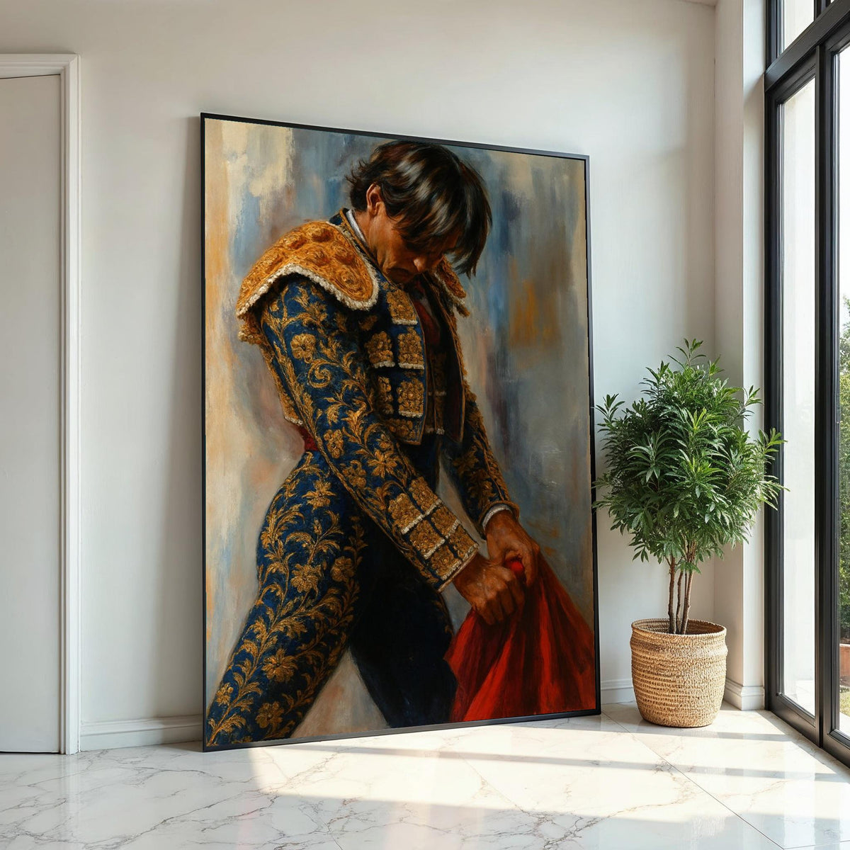 Matador Elegance, Bullfighter Canvas Art, Spanish Culture Painting, Wall Art Canvas Design, Ready to Hang Home Décor