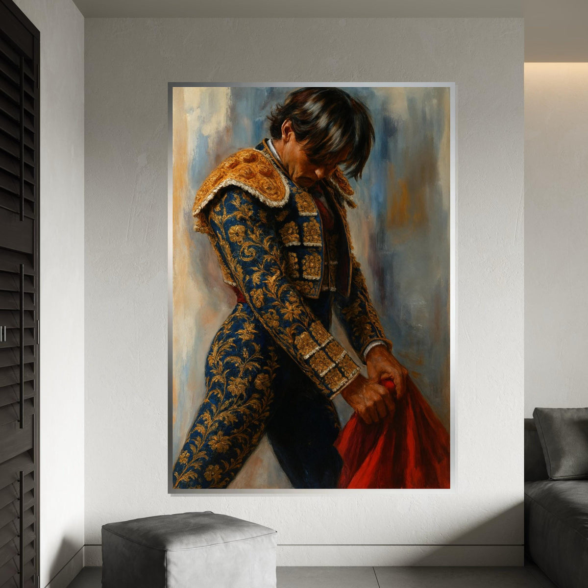 Matador Elegance, Bullfighter Canvas Art, Spanish Culture Painting, Wall Art Canvas Design, Ready to Hang Home Décor