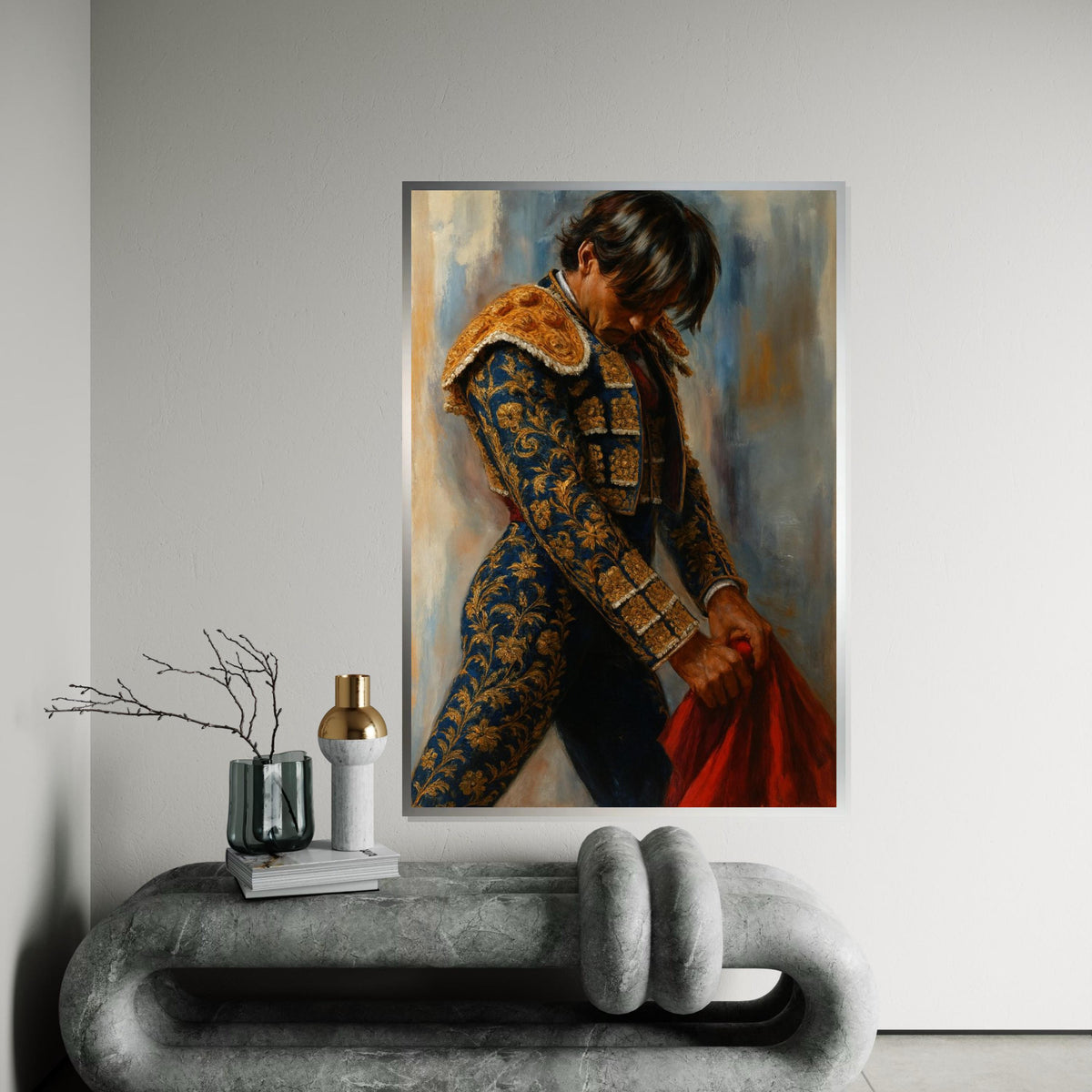 Matador Elegance, Bullfighter Canvas Art, Spanish Culture Painting, Wall Art Canvas Design, Ready to Hang Home Décor