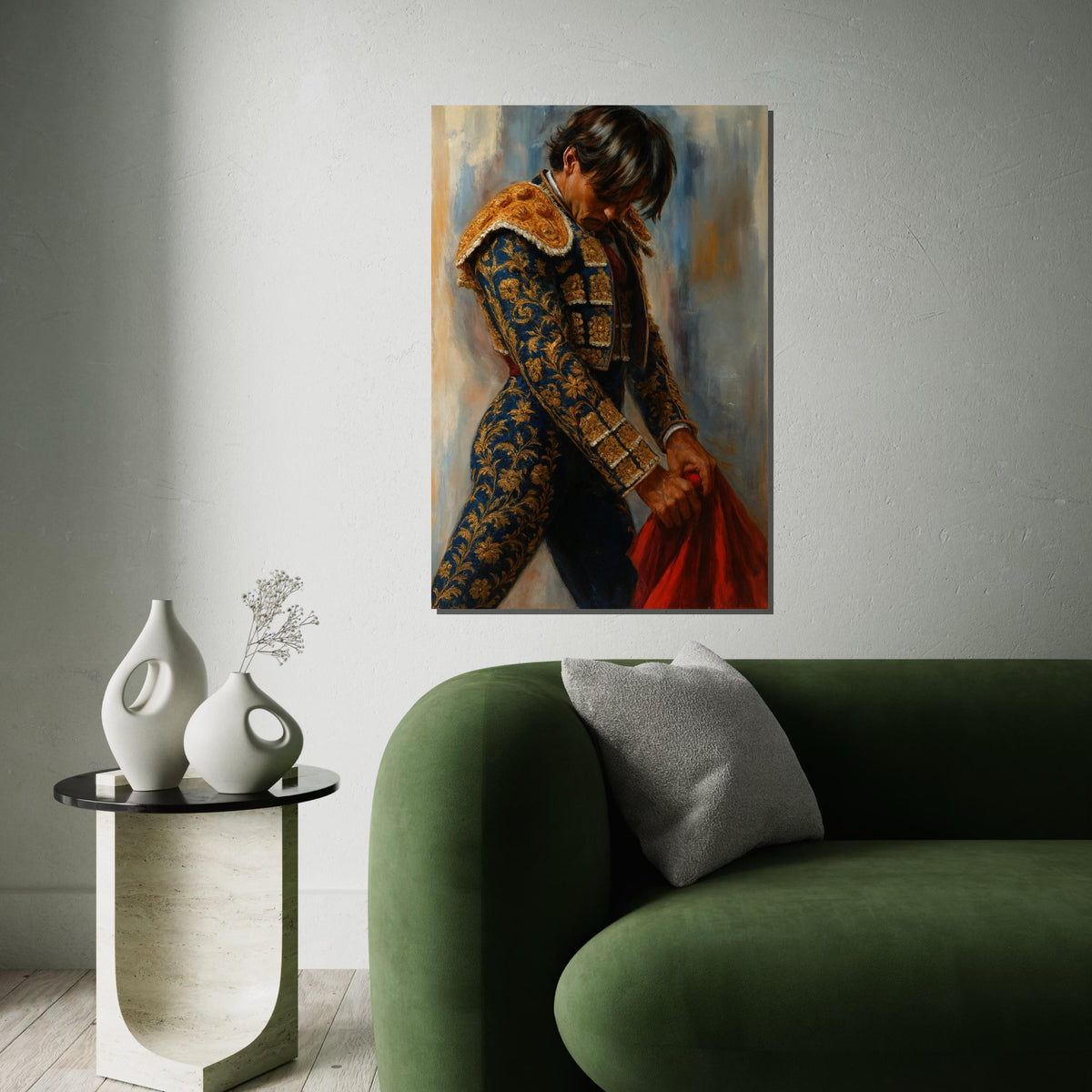 Matador Elegance, Bullfighter Canvas Art, Spanish Culture Painting, Wall Art Canvas Design, Ready to Hang Home Décor