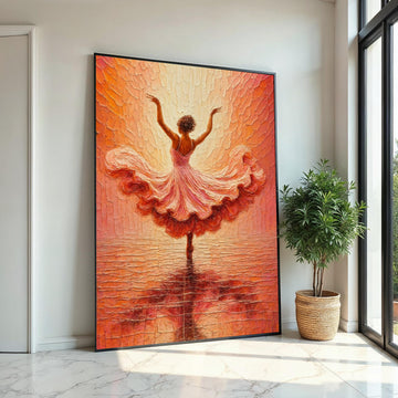 Dancing Ballerina Canvas, Elegant Dance Art, Ballet Wall Print, Wall Art Canvas Design, Ready To Hang Home Decor, Dance Lover Gift