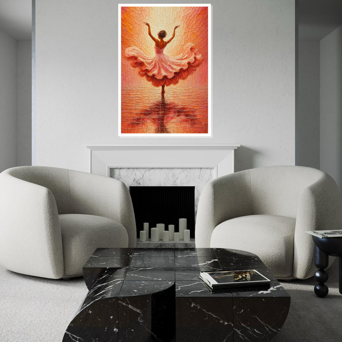 Dancing Ballerina Canvas, Elegant Dance Art, Ballet Wall Print, Wall Art Canvas Design, Ready To Hang Home Decor, Dance Lover Gift