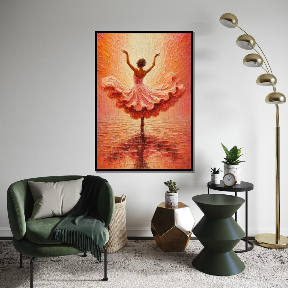 Dancing Ballerina Canvas, Elegant Dance Art, Ballet Wall Print, Wall Art Canvas Design, Ready To Hang Home Decor, Dance Lover Gift
