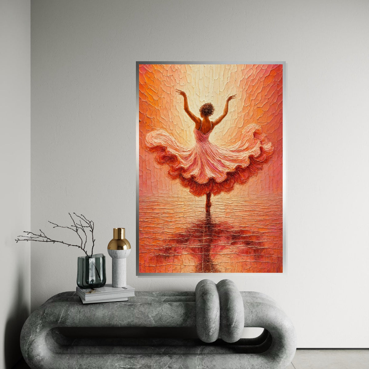 Dancing Ballerina Canvas, Elegant Dance Art, Ballet Wall Print, Wall Art Canvas Design, Ready To Hang Home Decor, Dance Lover Gift