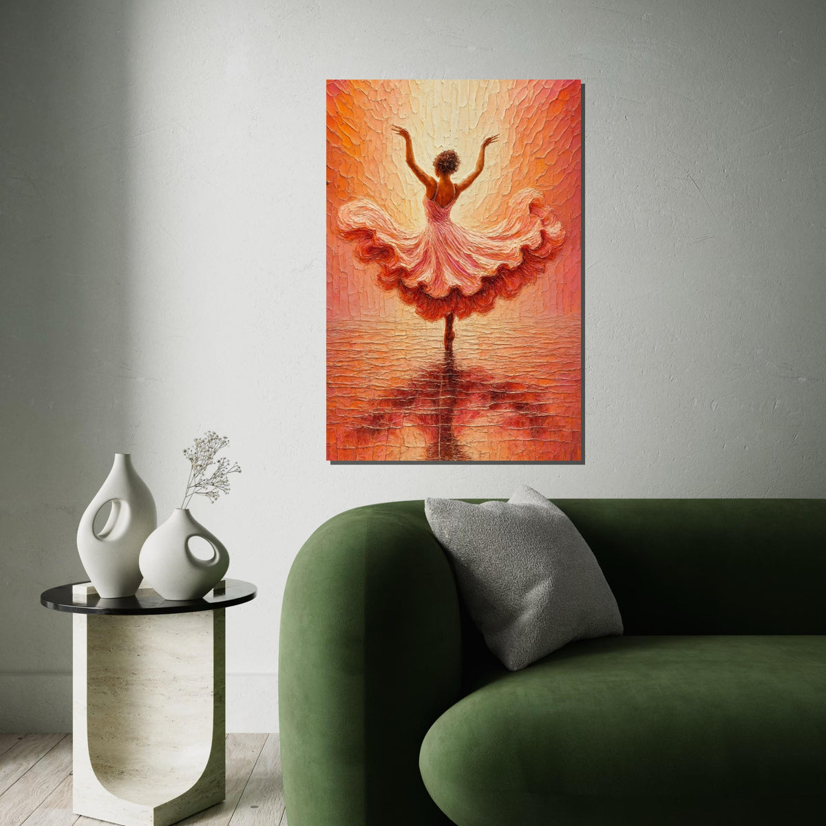 Dancing Ballerina Canvas, Elegant Dance Art, Ballet Wall Print, Wall Art Canvas Design, Ready To Hang Home Decor, Dance Lover Gift