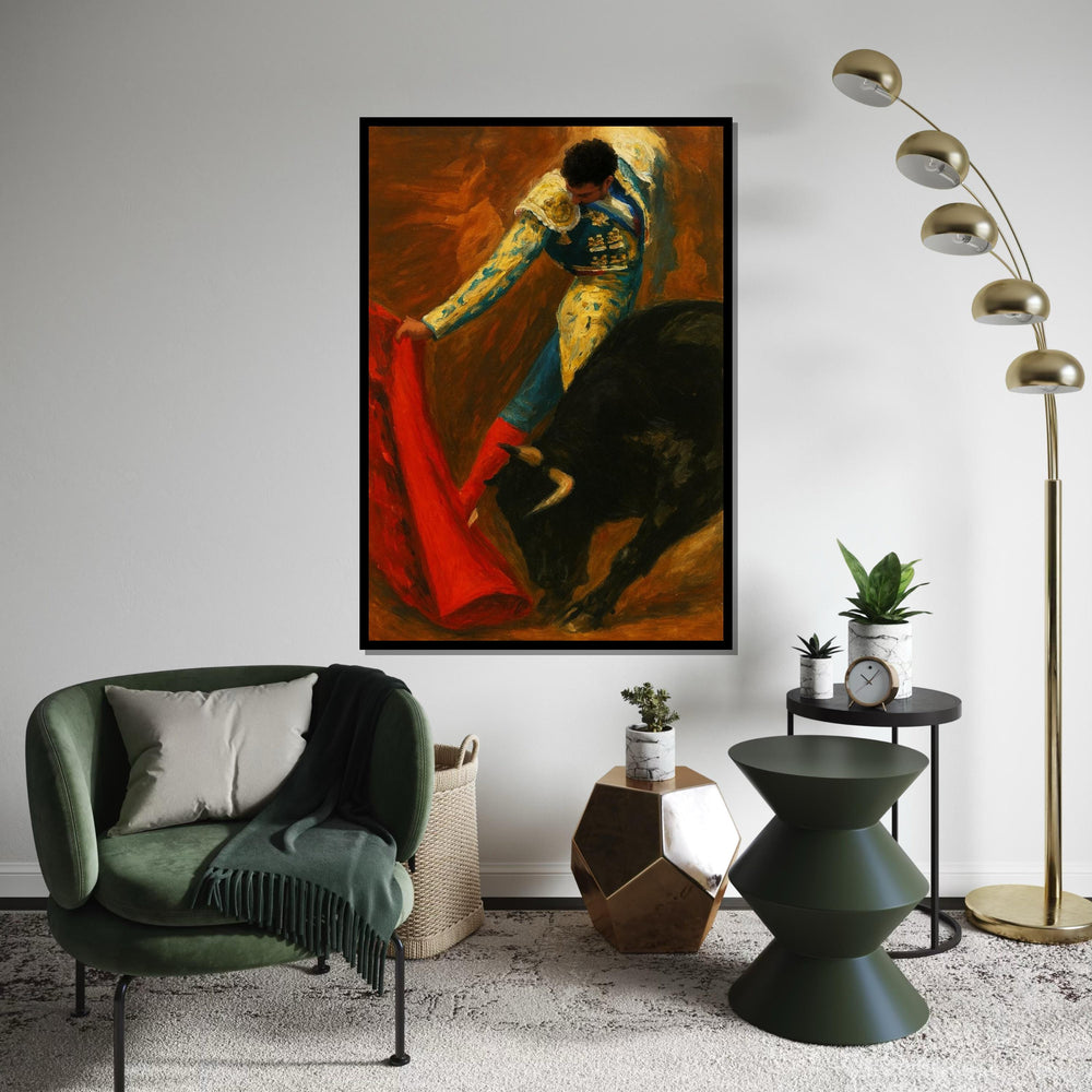 Matador Elegance Canvas, Bullfight Wall Art, Spanish Matador Print, Wall Art Canvas Design, Ready To Hang Decoration, Print Art