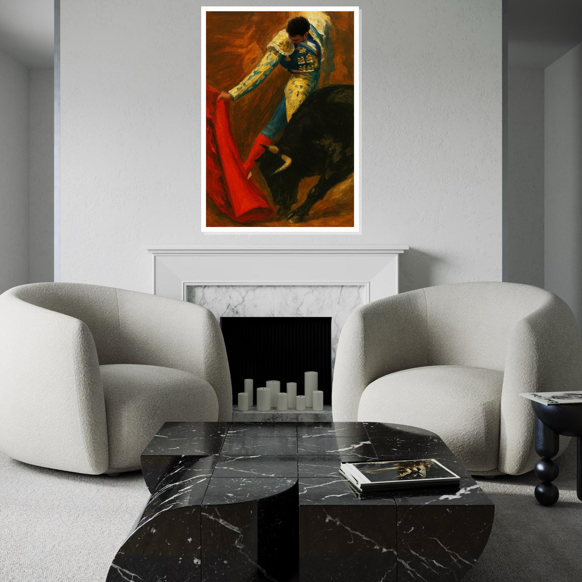 Matador Elegance Canvas, Bullfight Wall Art, Spanish Matador Print, Wall Art Canvas Design, Ready To Hang Decoration, Print Art