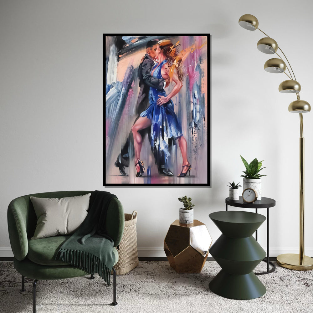 Tango Dance Canvas, Passionate Dance Wall Art, Romantic Couples Art Print, Wall Art Canvas Design, Ready To Hang Decoration