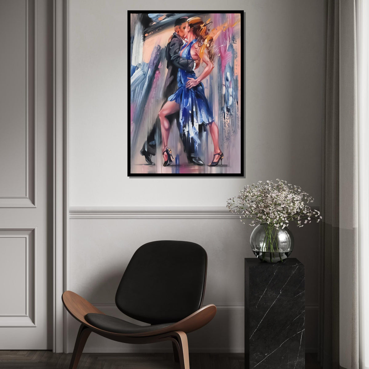 Tango Dance Canvas, Passionate Dance Wall Art, Romantic Couples Art Print, Wall Art Canvas Design, Ready To Hang Decoration