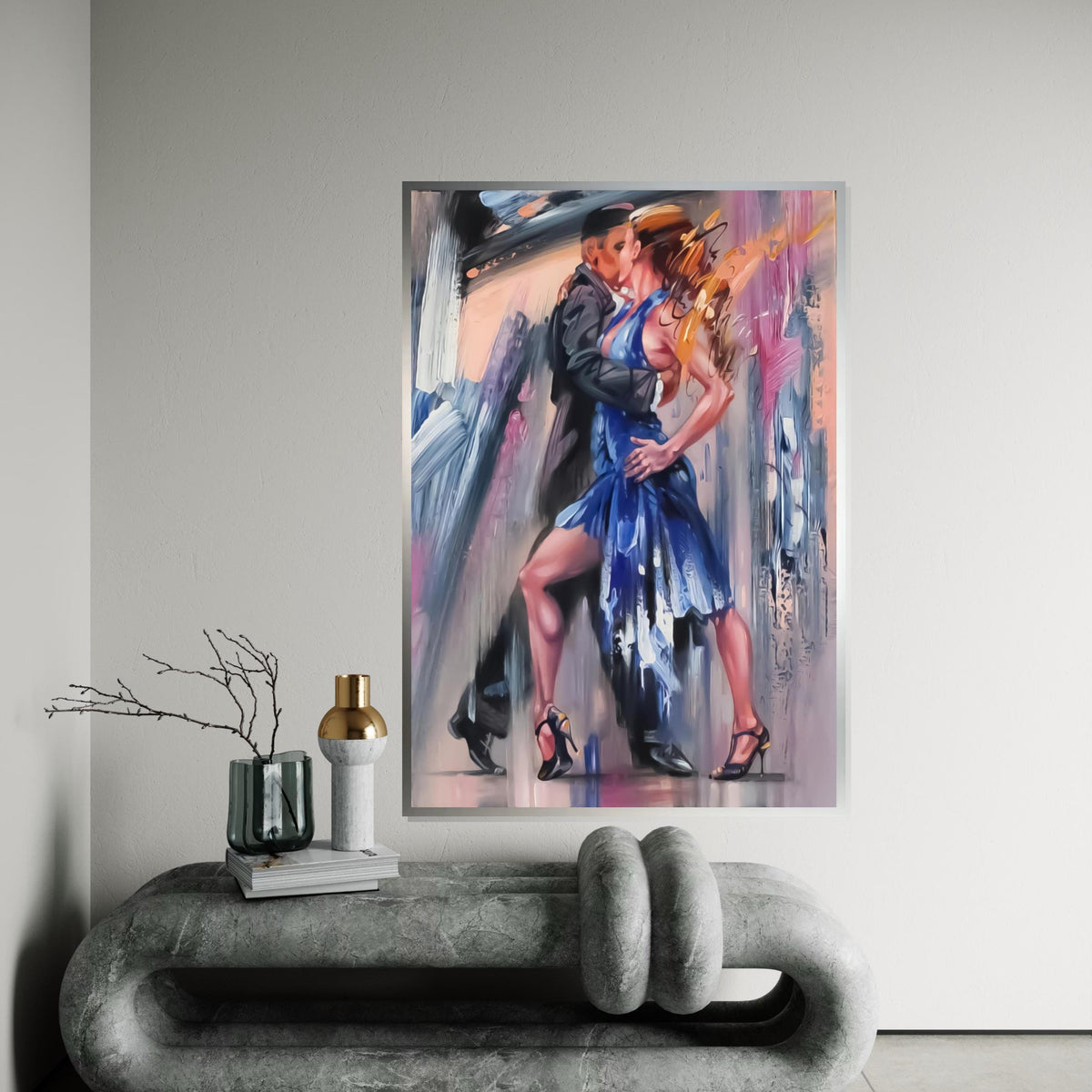 Tango Dance Canvas, Passionate Dance Wall Art, Romantic Couples Art Print, Wall Art Canvas Design, Ready To Hang Decoration