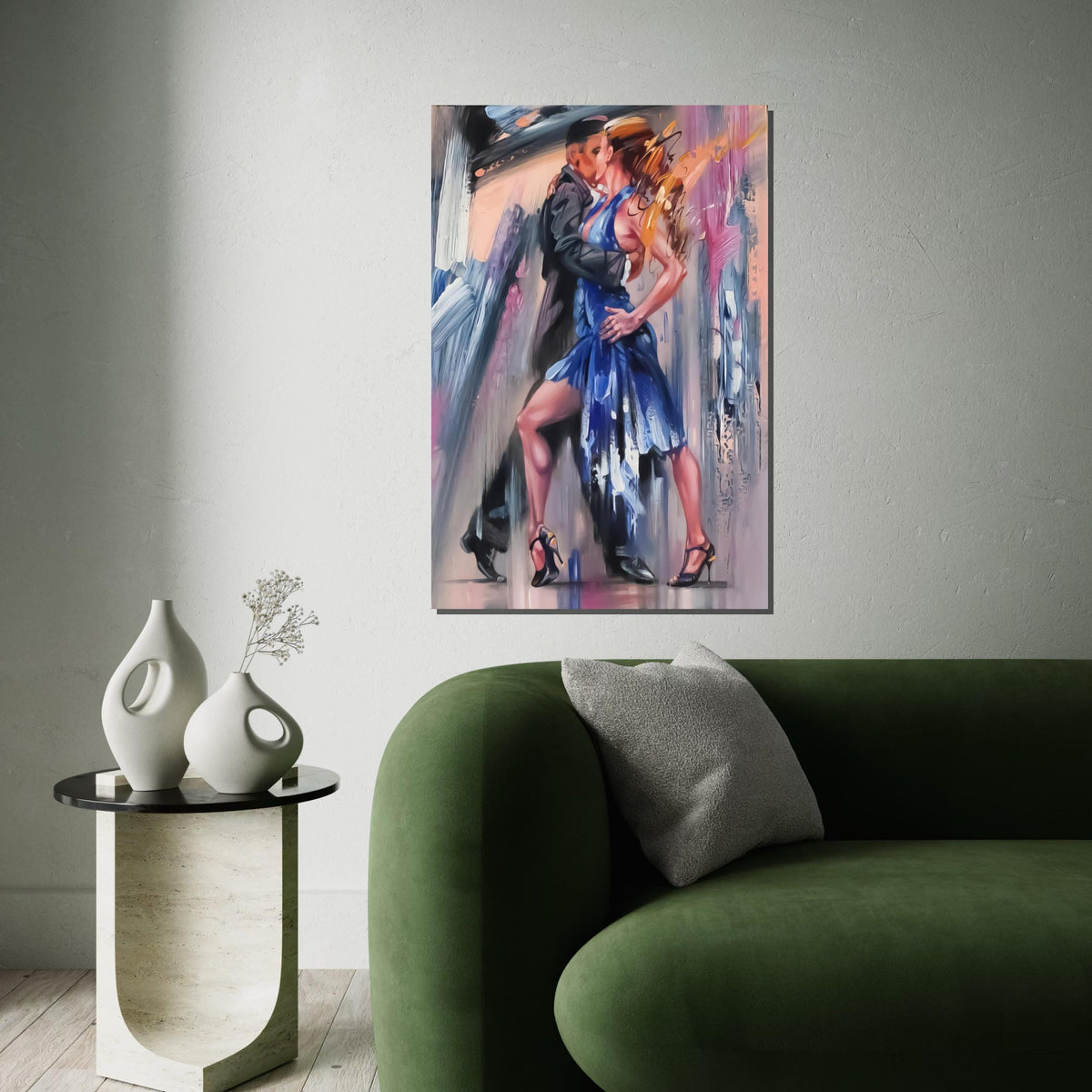Tango Dance Canvas, Passionate Dance Wall Art, Romantic Couples Art Print, Wall Art Canvas Design, Ready To Hang Decoration
