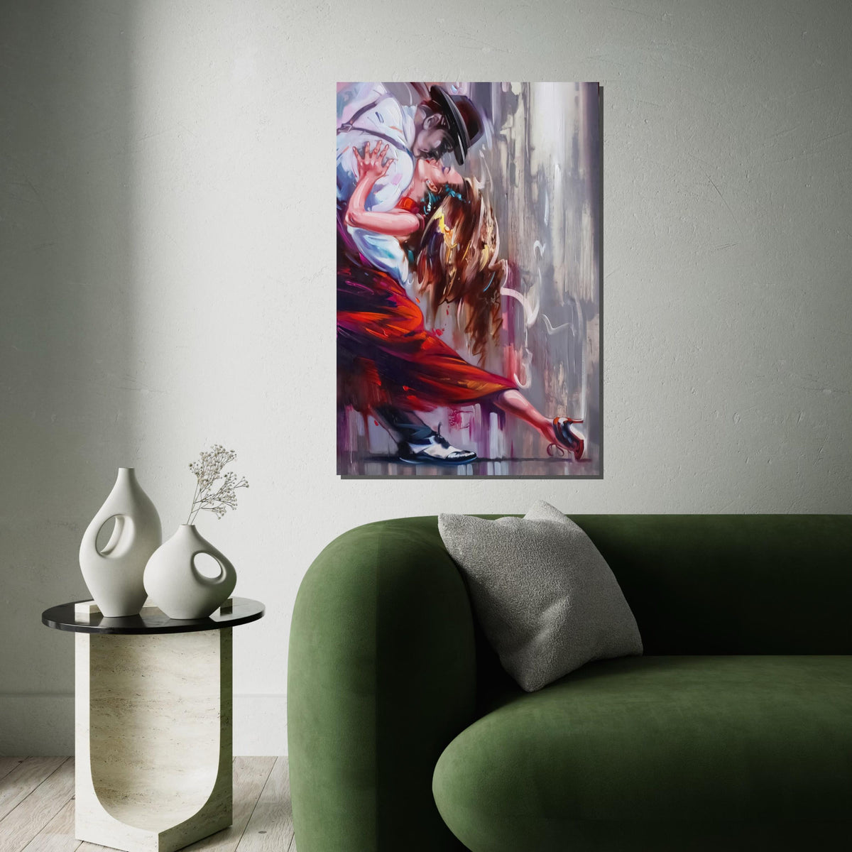 Tango Passion Canvas, Dance Art, Romantic Wall Art, Couple Dancing Print, Wall Art Canvas Design, Ready to Hang Decoration
