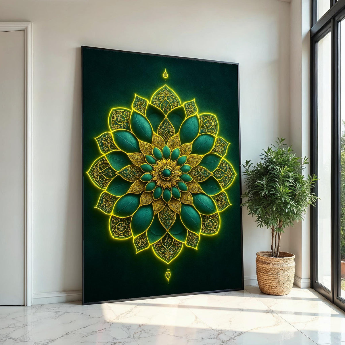 Mandala Radiance Canvas, Bohemian Pattern Art, Intricate Wall Art, Lotus Design, Canvas Wall Decor, Ready to Hang
