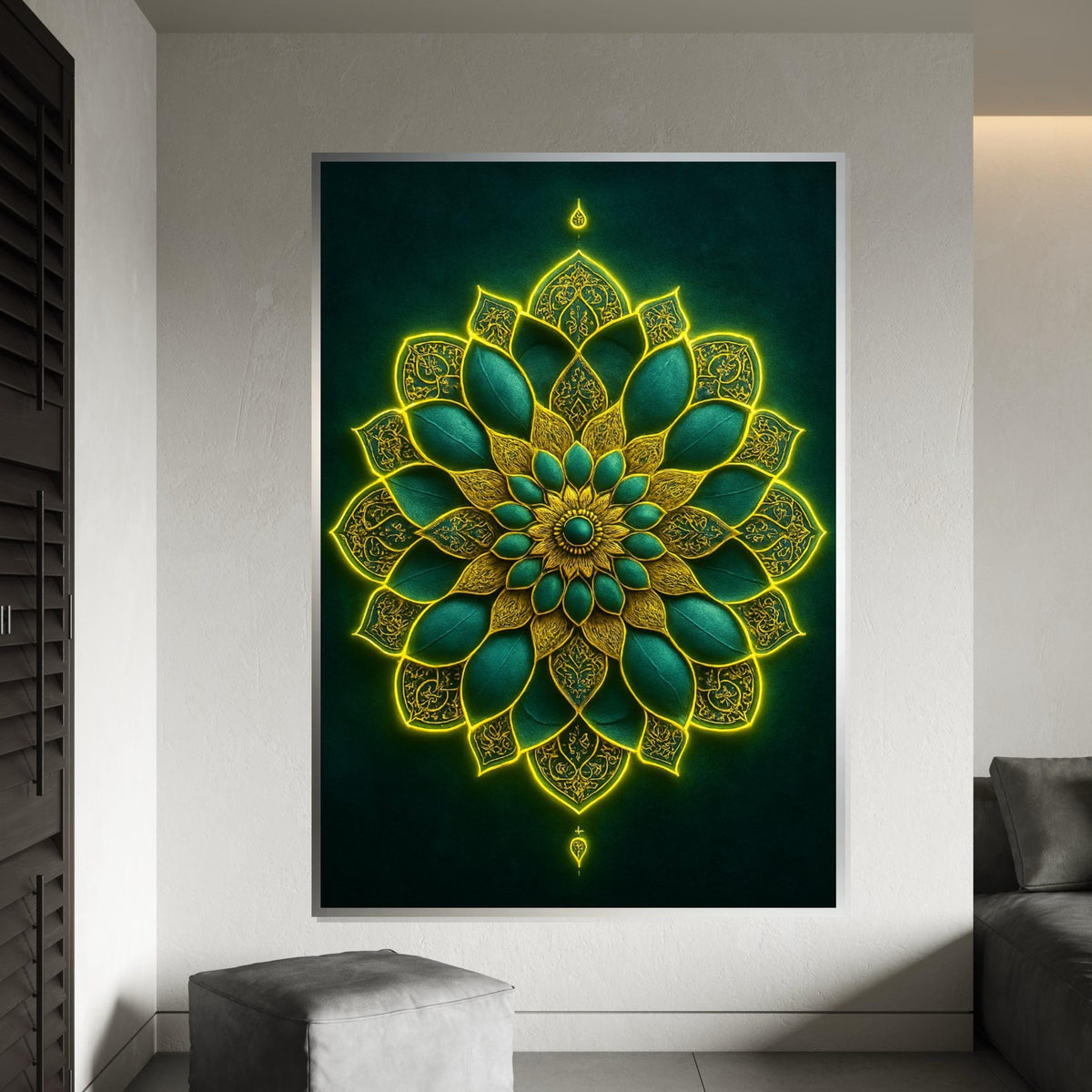Mandala Radiance Canvas, Bohemian Pattern Art, Intricate Wall Art, Lotus Design, Canvas Wall Decor, Ready to Hang