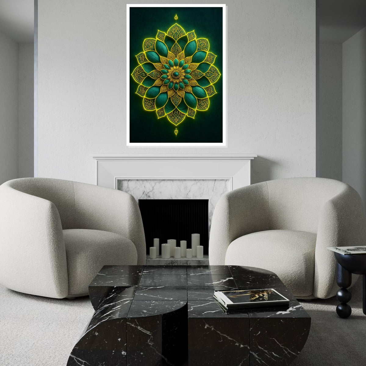 Mandala Radiance Canvas, Bohemian Pattern Art, Intricate Wall Art, Lotus Design, Canvas Wall Decor, Ready to Hang